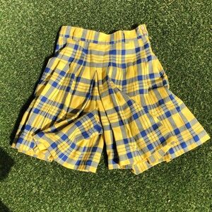 Vintage 1980s plaid culottes